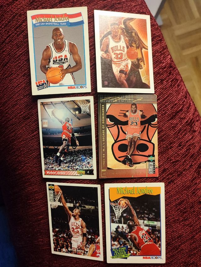 lote 6 cromos años 90 de Michael Jordan Bulls