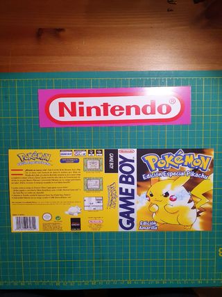 Pokemon edición amarilla caja para juego game boy