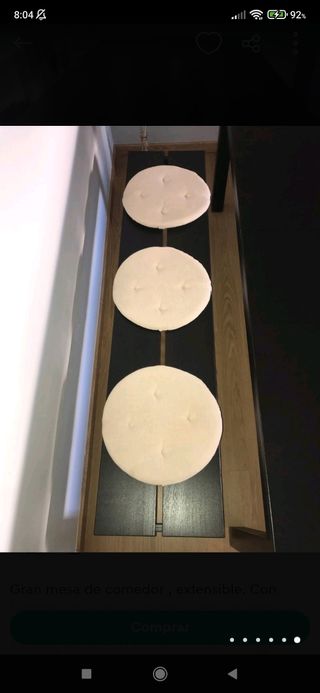 Mesa extensible comedor+ bancos