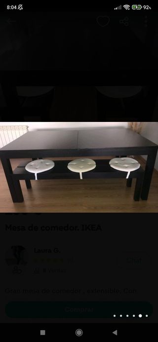 Mesa extensible comedor+ bancos