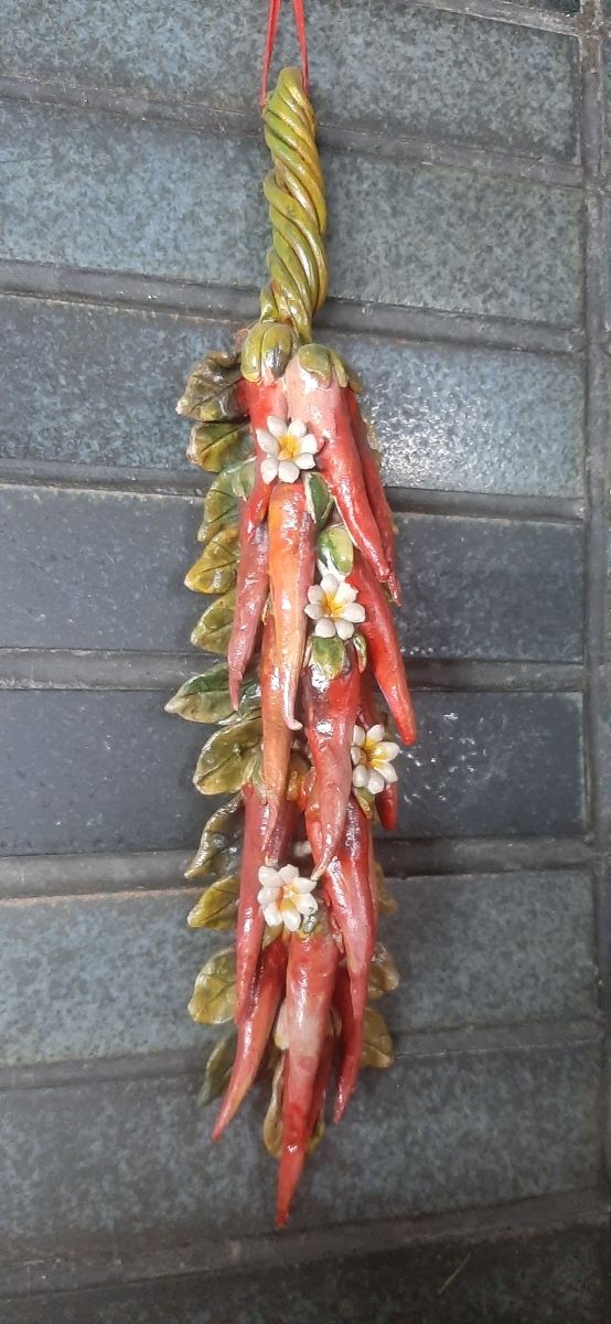 Treccia peperoncino in terracotta cm40