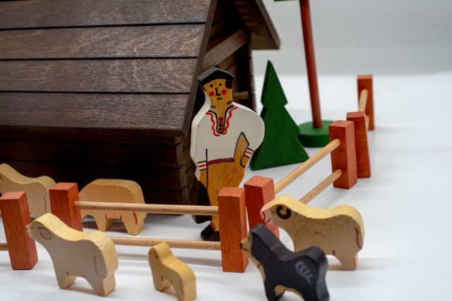 Giocattolo di legno casetta fattoria