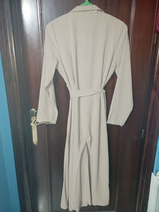 Vestido Estilo Gabardina Beige
