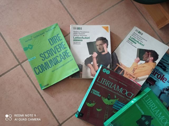 8 libri scolastici letteratura e grammatica