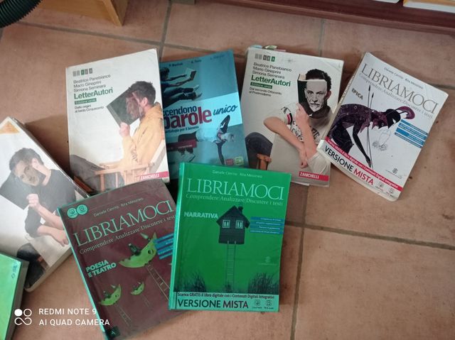 8 libri scolastici letteratura e grammatica