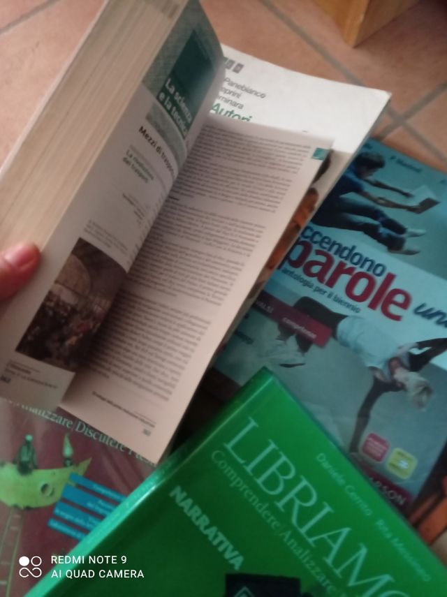 8 libri scolastici letteratura e grammatica