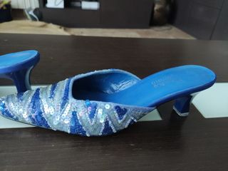 Sandalia lentejuelas azul