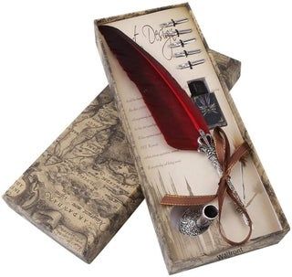 Conjunto de Pluma de Plumaje de Tinta con Tallado