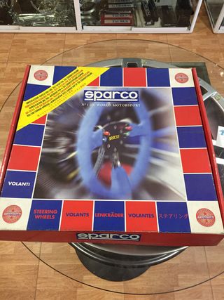 🔴Sparco Volante Deportivo Piel Vuelta/Cuero 330mm
