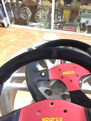 🔴Sparco Volante Deportivo Piel Vuelta/Cuero 330mm