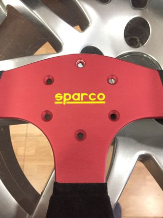 🔴Sparco Volante Deportivo Piel Vuelta/Cuero 330mm