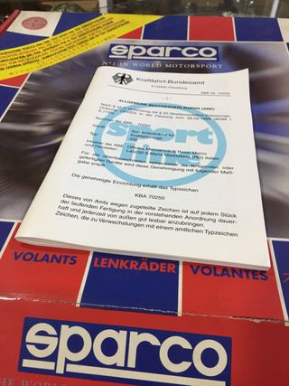 🔴Sparco Volante Deportivo Piel Vuelta/Cuero 330mm
