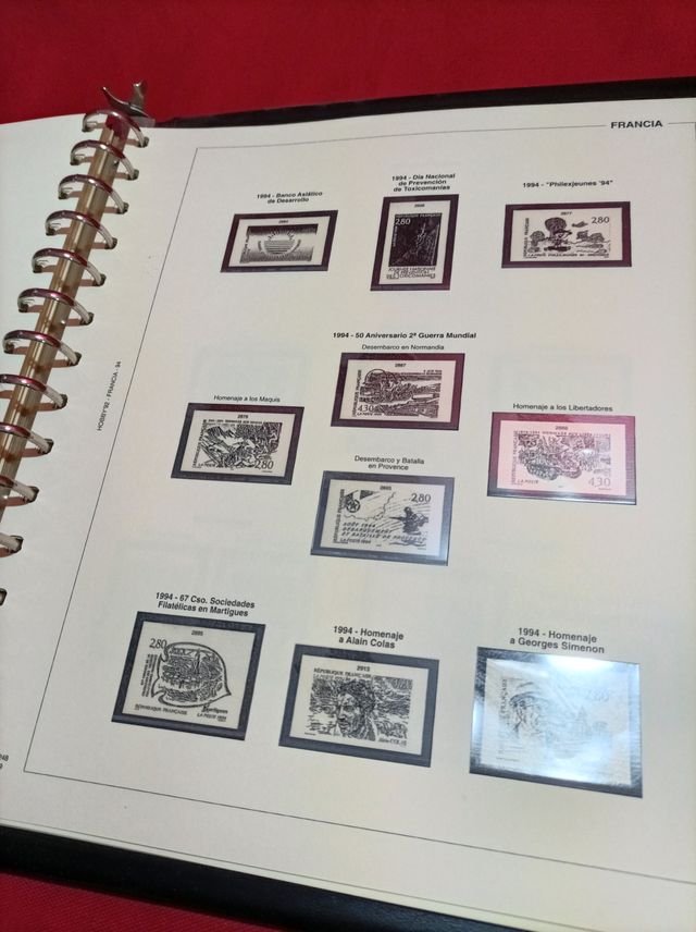 < FRANCIA > Hojas años 1990 a 1994 + Album 