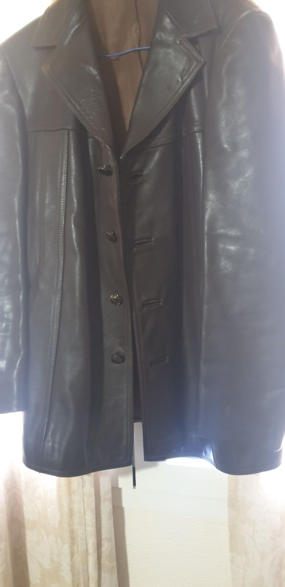 Chaqueton cuero marrón