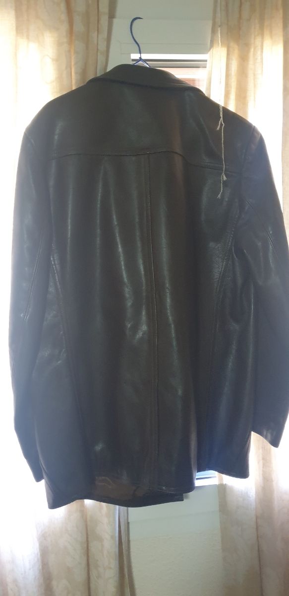 Chaqueton cuero marrón