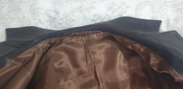 Chaqueton cuero marrón