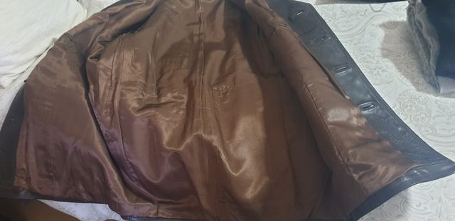 Chaqueton cuero marrón