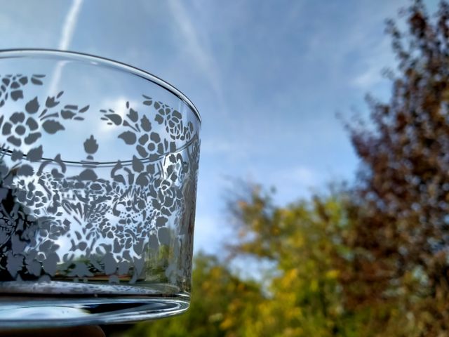 servizio ciotole vetro decorato