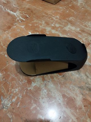 Zapatero apilable, varios paquetes, negro y gris