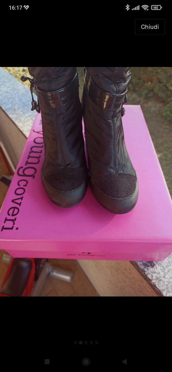 stivali neri con zeppa 38 Coveri