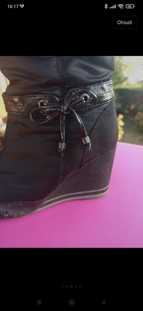 stivali neri con zeppa 38 Coveri