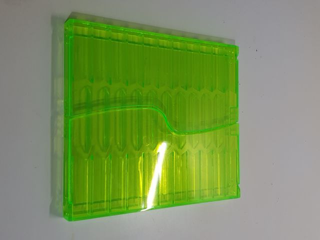 Soporte de CD verde fluo portátil plegable