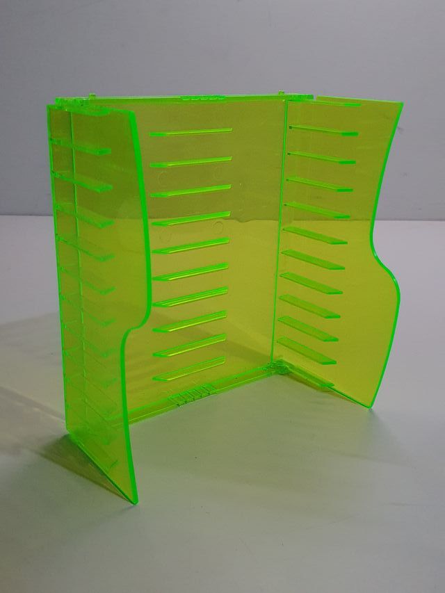 Soporte de CD verde fluo portátil plegable