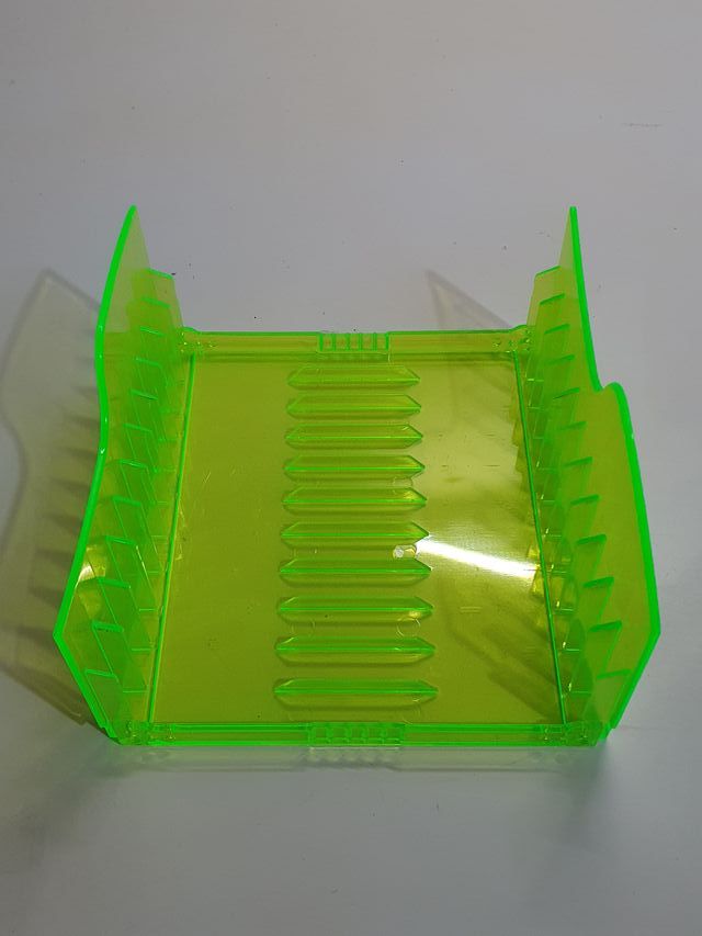 Soporte de CD verde fluo portátil plegable