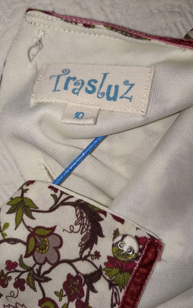 Vestido niña Trasluz. Talla 10.