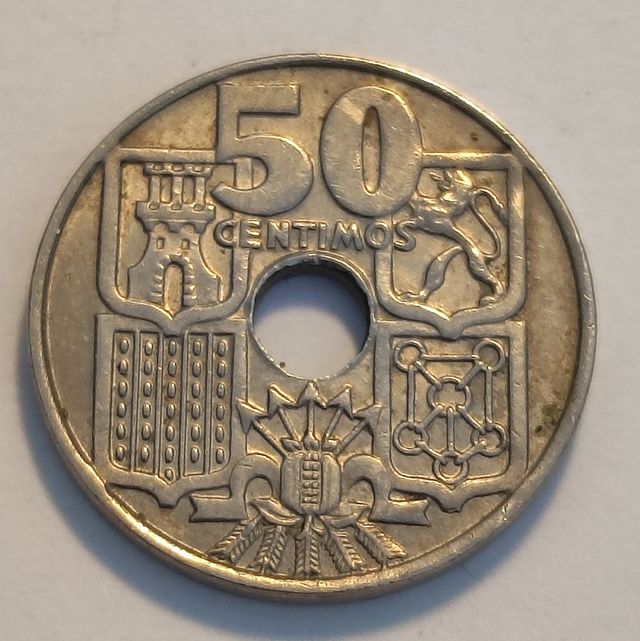 F11 Moneda 50 centimos Estado Español 1963 64 EBC