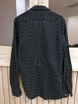 Camicia Zara Man Slim Fit Tg M con fantasia - Blu