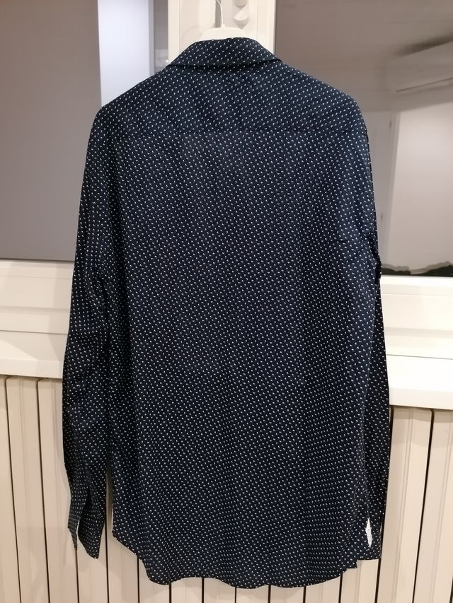 Camicia Zara Man Slim Fit Tg L con fantasia - Blu