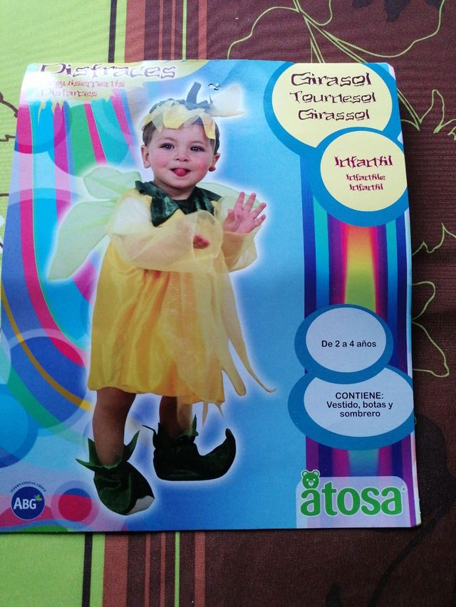 Disfraz girasol 2-4años