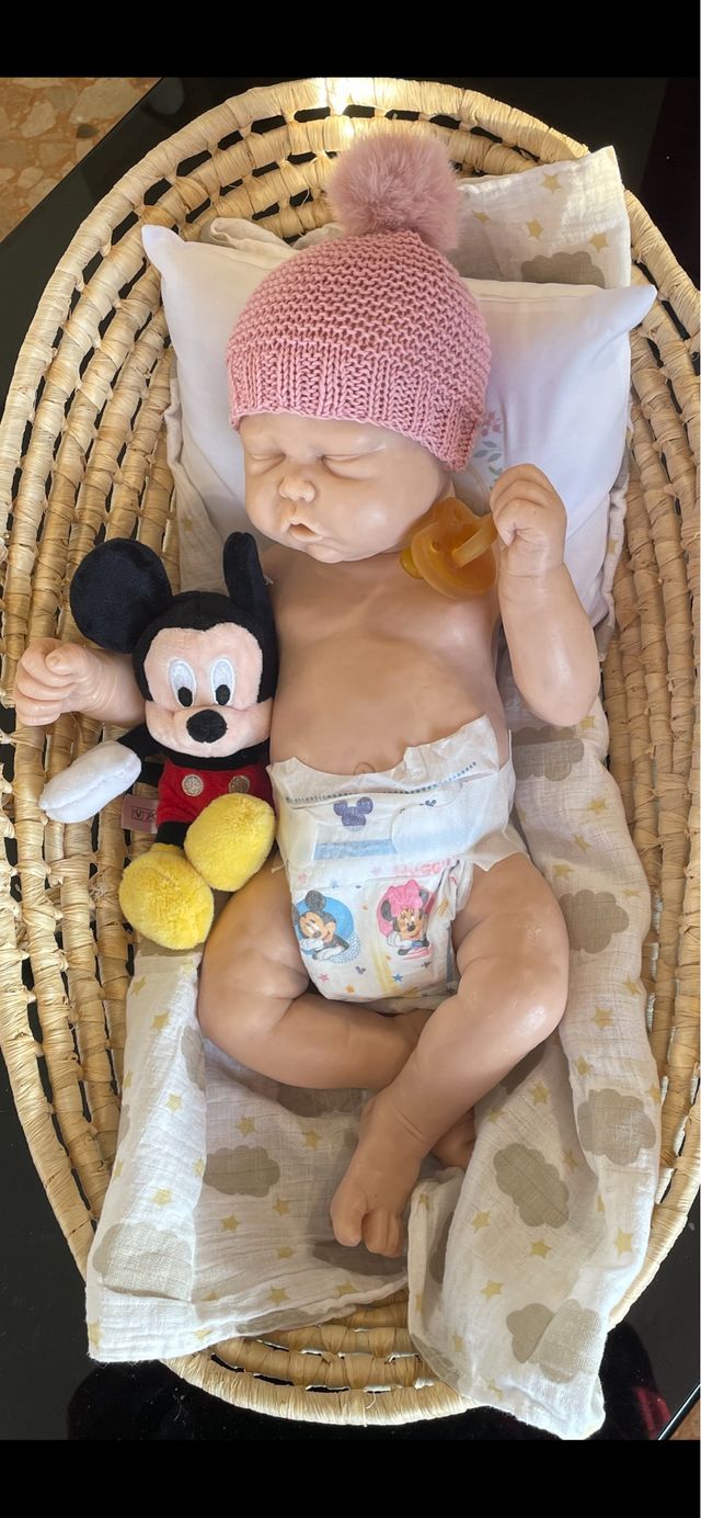 reborn silicona para pintar 45 cm