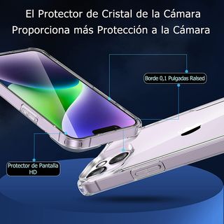 🎁Funda iPhone 14+2 vidrios+1 para cámara