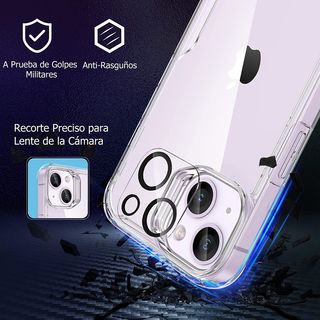 🎁Funda iPhone 14+2 vidrios+1 para cámara