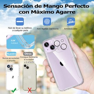 🎁Funda iPhone 14+2 vidrios+1 para cámara