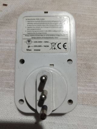 TEMPORIZZATORE TIMER 24 ORE PROGRAMMABILE PRESA AN