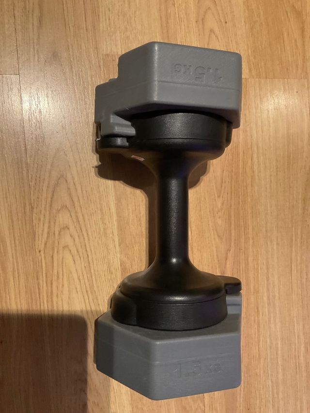 Set de pesas, mancuerna y kettlebell