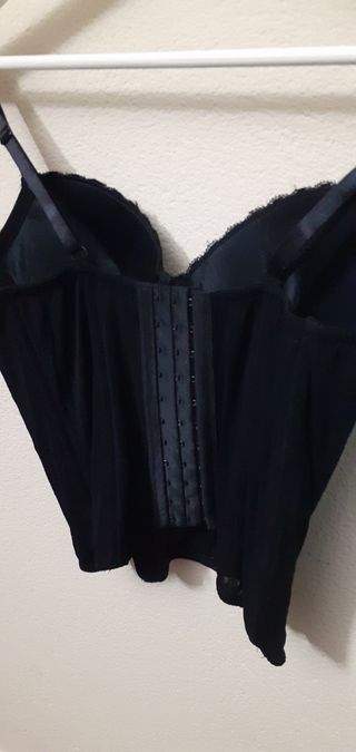 Corset leopardo y negro T34B-75B