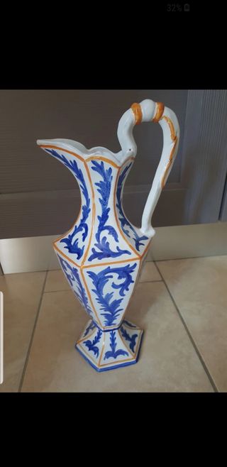 vaso vintage ceramica dipinta a mano 40 cm