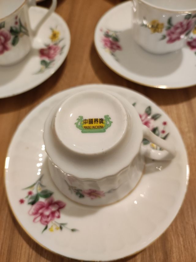 Set tazzine porcellana cinese vintage  