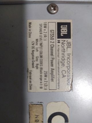 Amplificador tapa de potencia JBL GTS50