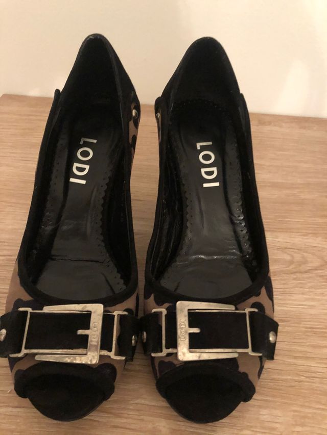 Zapatos tacón de ante