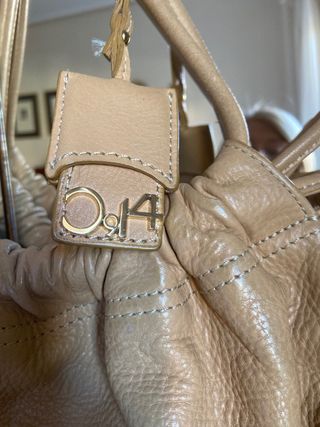 Bolso Beige de piel auténtica 
