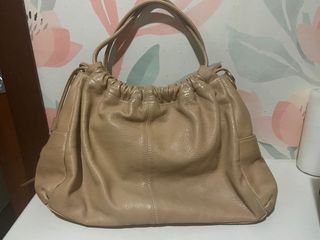 Bolso Beige de piel auténtica 