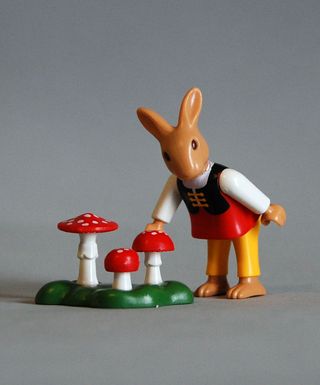 Playmobil Niña Conejito Con Setas Rojas