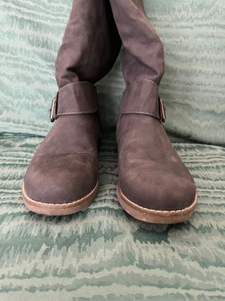 Stivali da donna/ragazza camoscio grigio 39