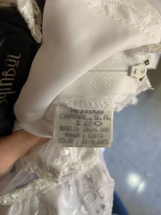 Vestido comunión niña blanco de buena calidad