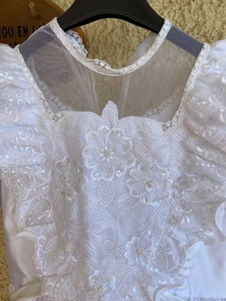 Vestido comunión niña blanco de buena calidad